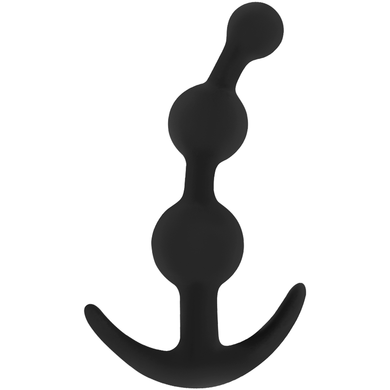 Plug anale con stoppino ad arco e forma a palline anali (thai balls) di diametri crescenti per un ingresso graduale.
