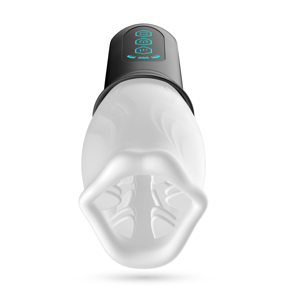 TiSpompinei: il masturbatore rotante per uomini dotato di una tecnologia di rotazione a 360°, multi-vibrazione, materiale: silicone ipoallergenico. 