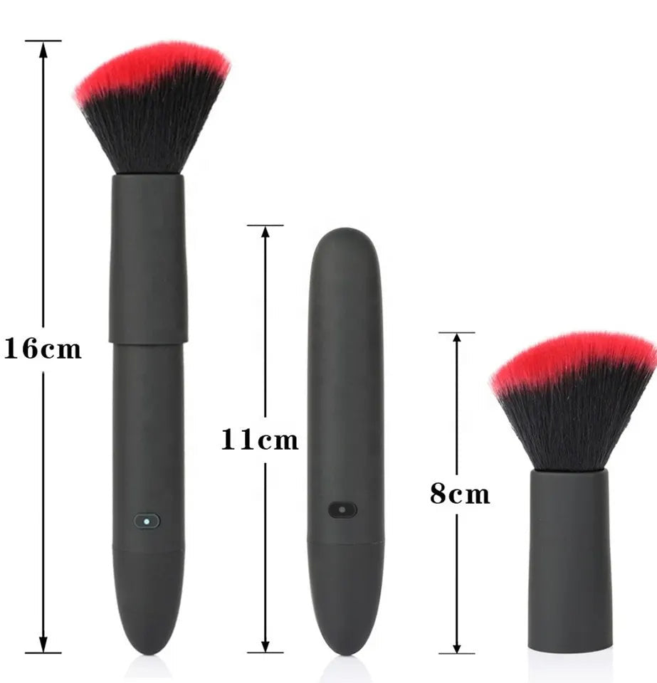 Vibratore bullet dalla forma di pennello di blush