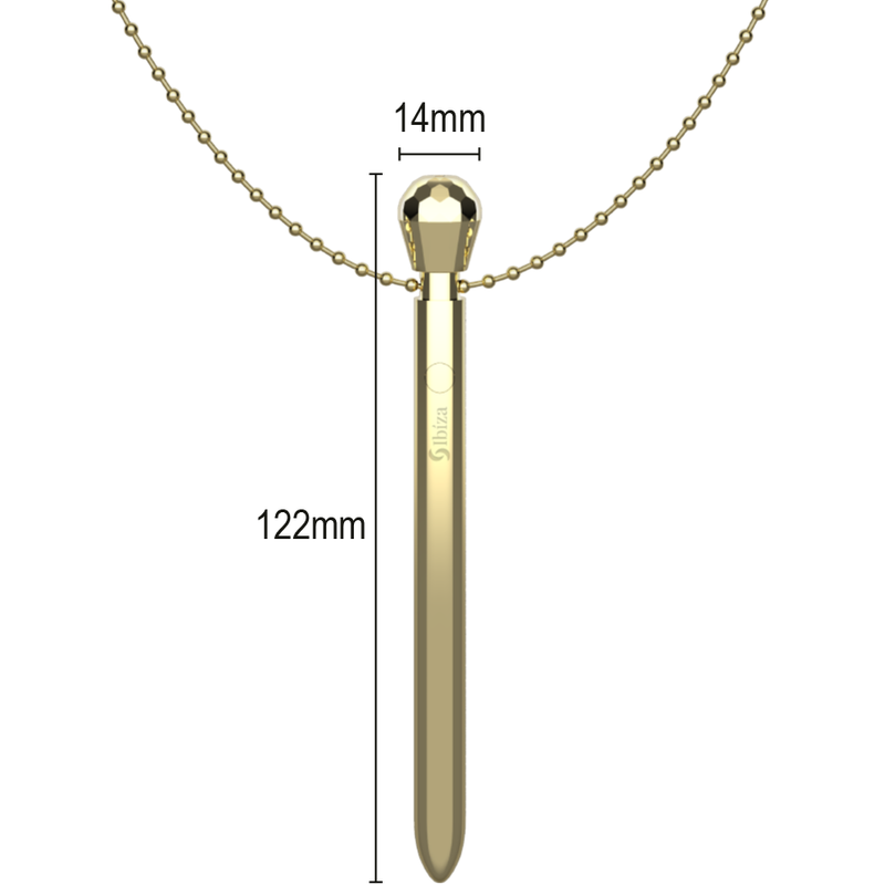 SexToy Bullet vibrante da stimolazione esterna in  versione ciondolo elegante - Collana Vibrante in metallo, elegante, ma soprattutto sexy.