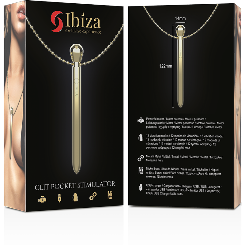 SexToy Bullet vibrante da stimolazione esterna in  versione ciondolo elegante - Collana Vibrante in metallo, elegante, ma soprattutto sexy.