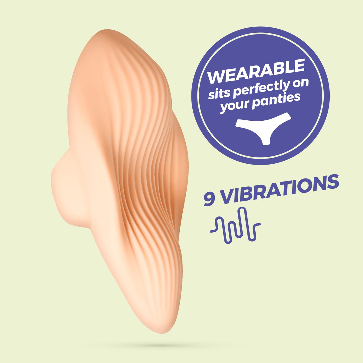 Vibratore da stimolazione esterna 'Orcasmo' con calamita per allaccio agli slip. 9 livelli di vibrazione super potente, forma ergonomica, materiale Silicone/ABS. SexToy da mutanda