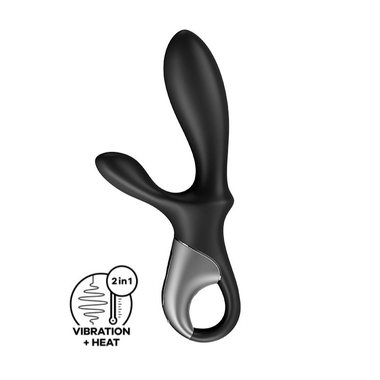 Vibratore Rabbit 2in1: funzione di vibrazione e funzione di riscaldamento. Rabbit con applicazione integrata per il controllo a distanza e da remoto. Marca: Satisfyer; materiale: silicone biocompatibile.