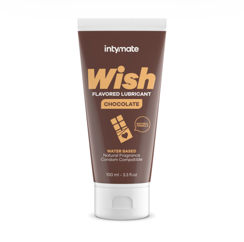 Lubrificante aromatizzato Intymate al gusto di cioccolato. Perfetto per preliminari ma anche per ogni altro tipo di attivita` sessuale: lubrificante a base d'acqua compatibile con ogni tipo di sex toy o profilattico. Confezione da 100ml.