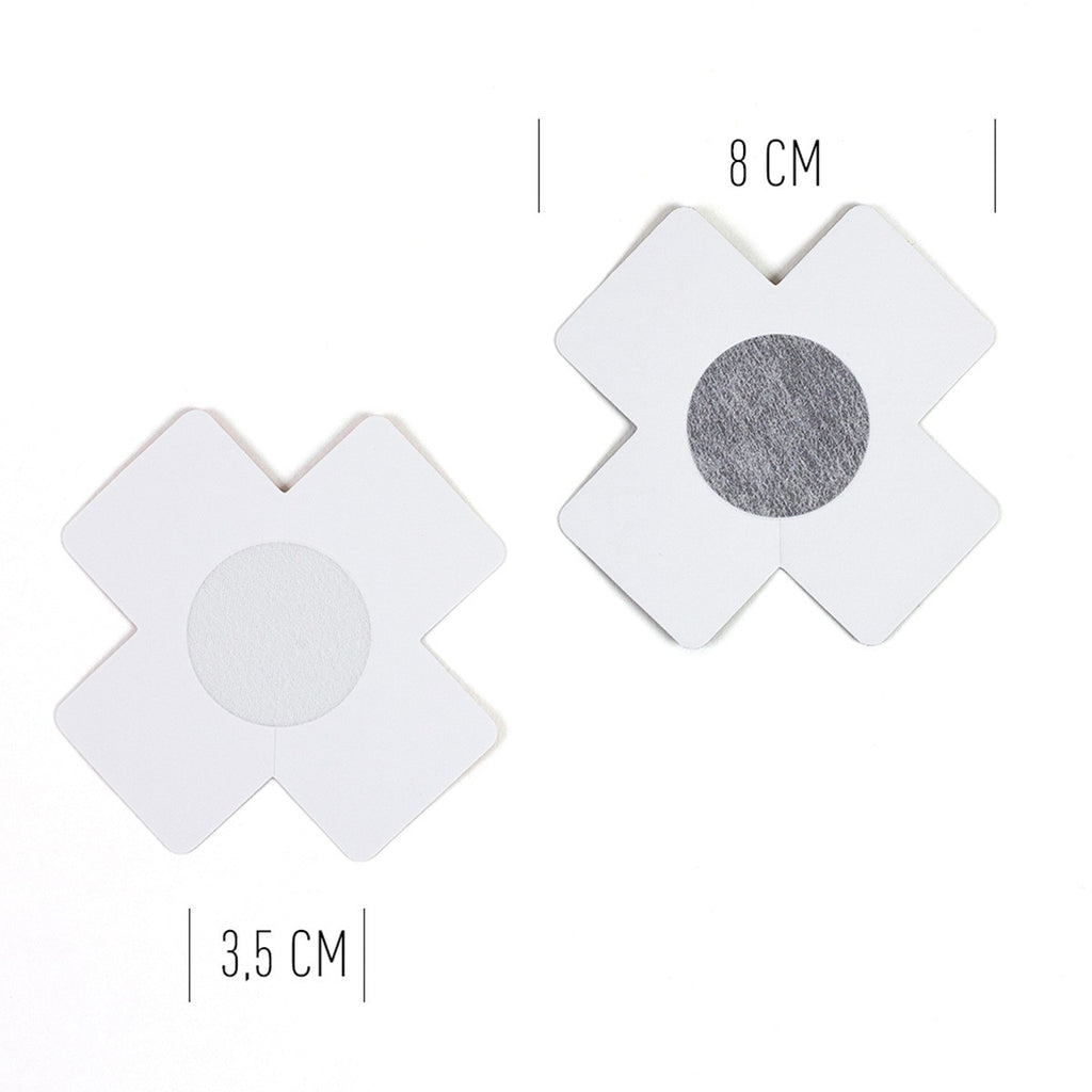 Set di 2 paia di adesivi copricapezzoli WOWBoobs a forma di croce (X)