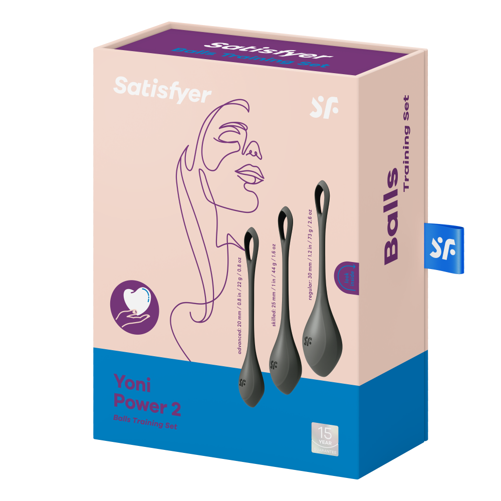 Set di 3 kegel balls/ palle di kegel per l'allenamento del pavimento pelvico. Aumento progressivo della dimensione.