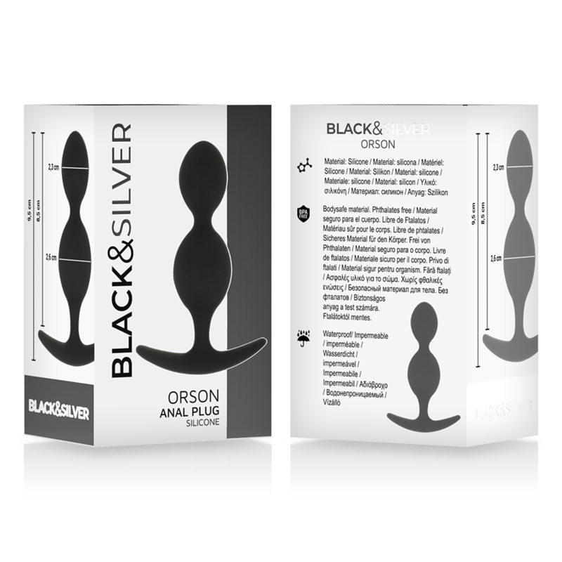 Il Plug Black&Silver è qui per conquistarti... con eleganza. Dalla forma ergonomica con doppia sfera e stoppino ad arco, questo plug è perfetto sia per principianti che per esperti navigati del piacere anale. 