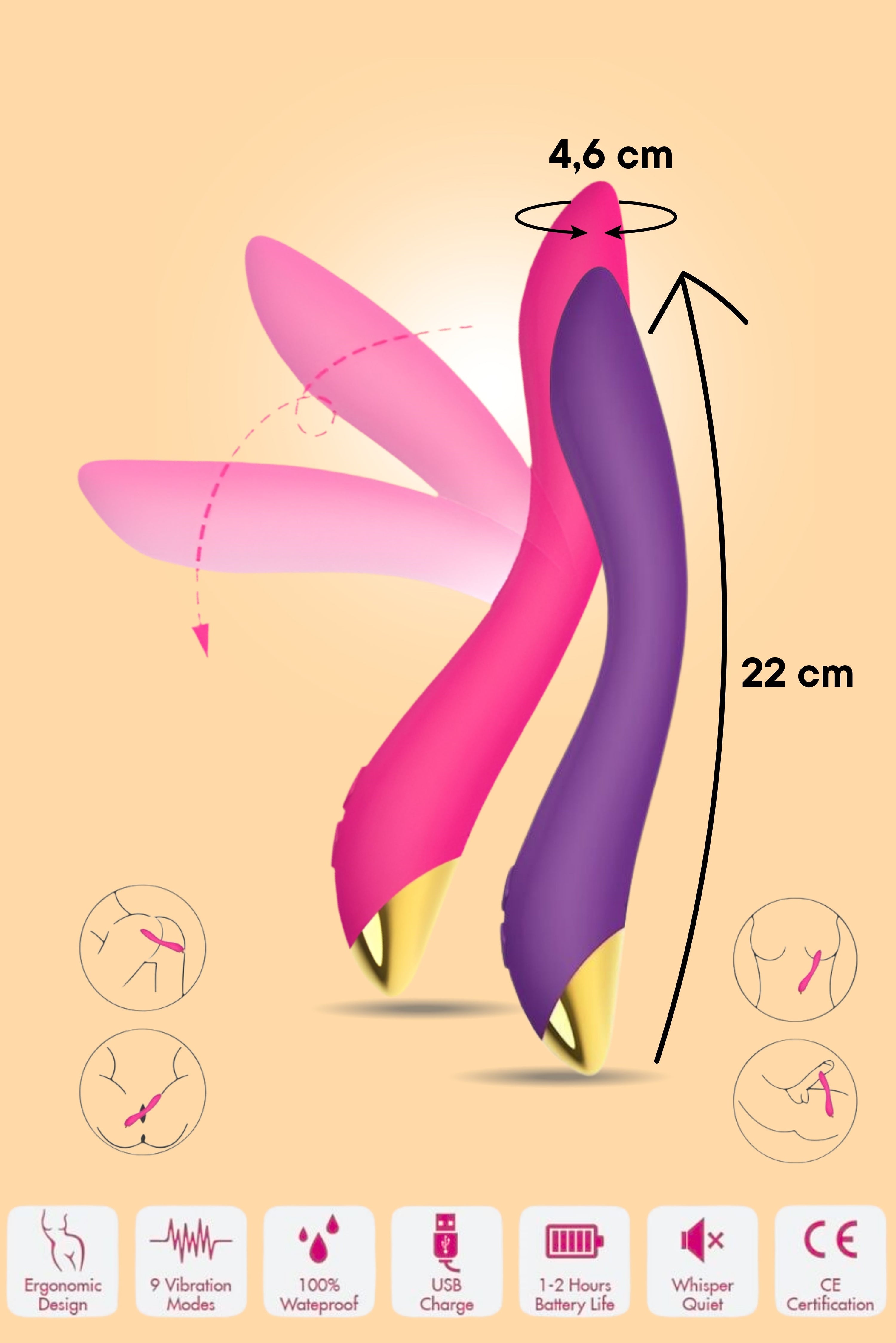 Armony Flamingo Vaginal Vibrator 17cm