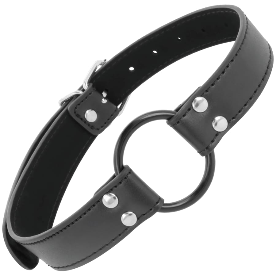SexToy - Gag Ring: bavaglio in ecopelle con anello blocca-morso.