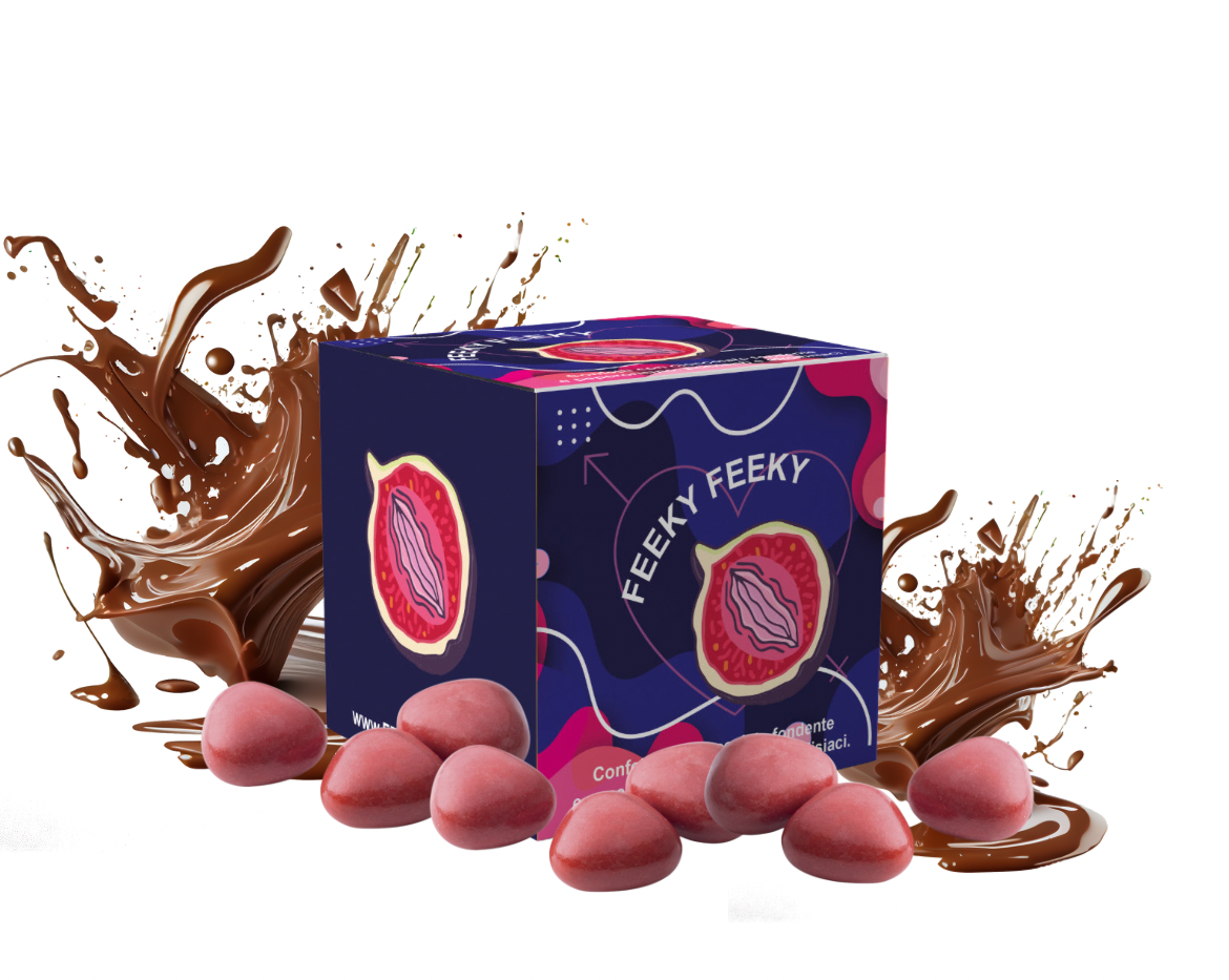 Confetti al cioccolato fondete e peperoncino svilluppati in collaborazione con una famosa azienda dolciaria italiana