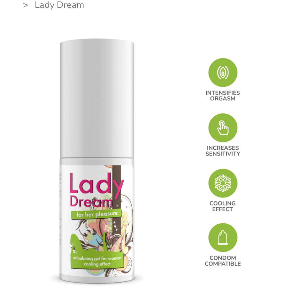 Preparati a conoscere Lady Dream, il gel stimolante clitorideo che trasformerà ogni tuo incontro in un'esperienza da favola (ma molto, molto più piccante!).  