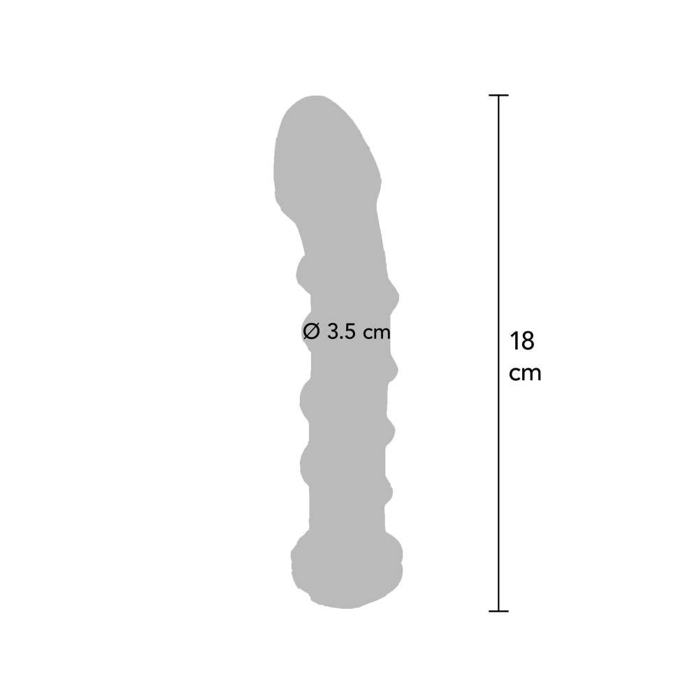 Pirulo è il dildo in vetro curvo progettato per stimolare il punto G con precisione millimetrica e… un tocco di magia. La sua spirale blu decorativa non è solo estetica mistica da luna piena, stimola intensamente l'area CUV garantendo un livello di piacere...esoterico. 