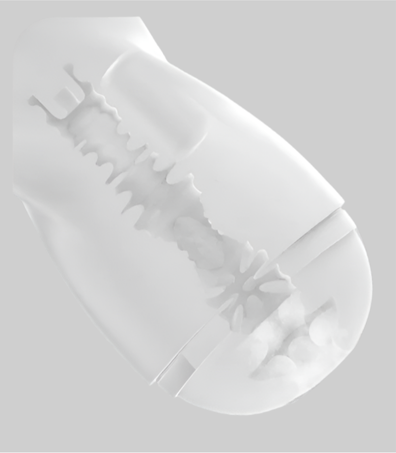 Pandora: masturbatore per uomini multi-funzione con schermo touch e interno con inserti e scalanature ultra-stimolanti. 