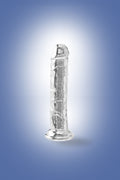 Questo dildo da 19 cm unisce il fascino del design ultra-realistico alla particolarità del materiale trasparente: ogni dettaglio è visibile, ogni sensazione amplificata. 