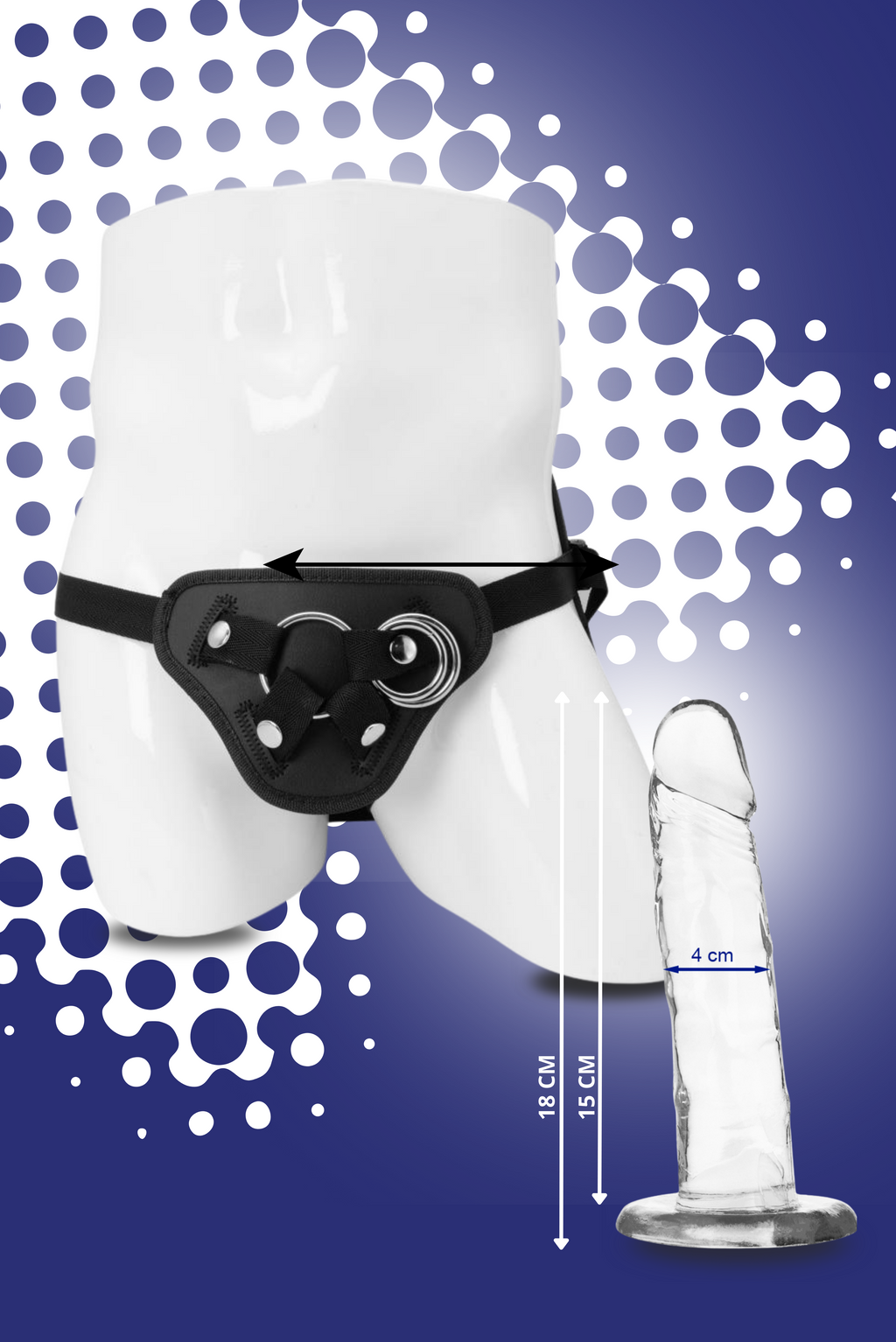 Kit te lo mena - Strap On + Dildo 14,5 cm