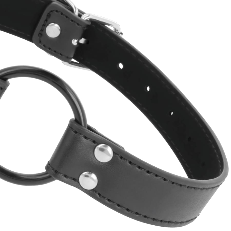 SexToy - Gag Ring: bavaglio in ecopelle con anello blocca-morso.