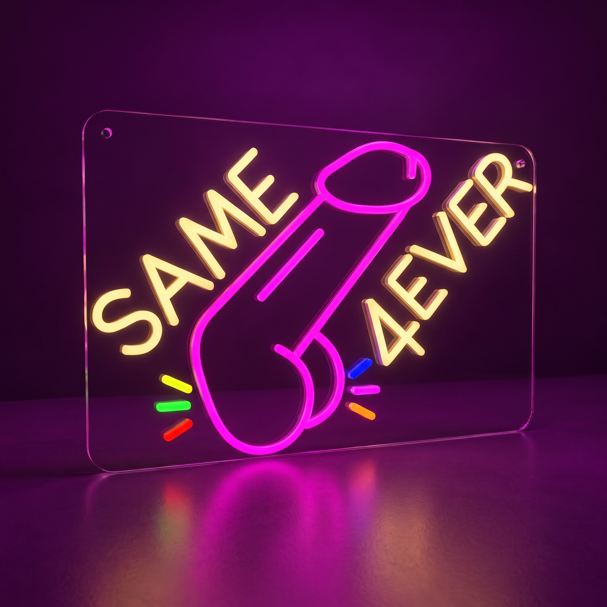 Luce LED SAME COCK FOREVER vista di tre quarti da destra