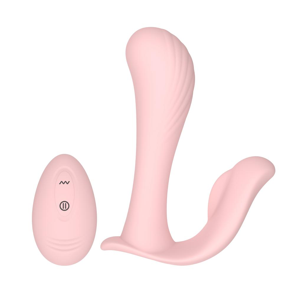Ovetto vibrante telecomandato "iL'ov You": ovetto vaginale, sex toy a doppia stimolazione, stimola contemporanteamente clitoride e area CUV (e punto G). Telecomando per controllo a distanza con limite di 10m. Super potente e silenzioso. Materiale: silicone ipoallergenico; Brand: FeekyFeeky