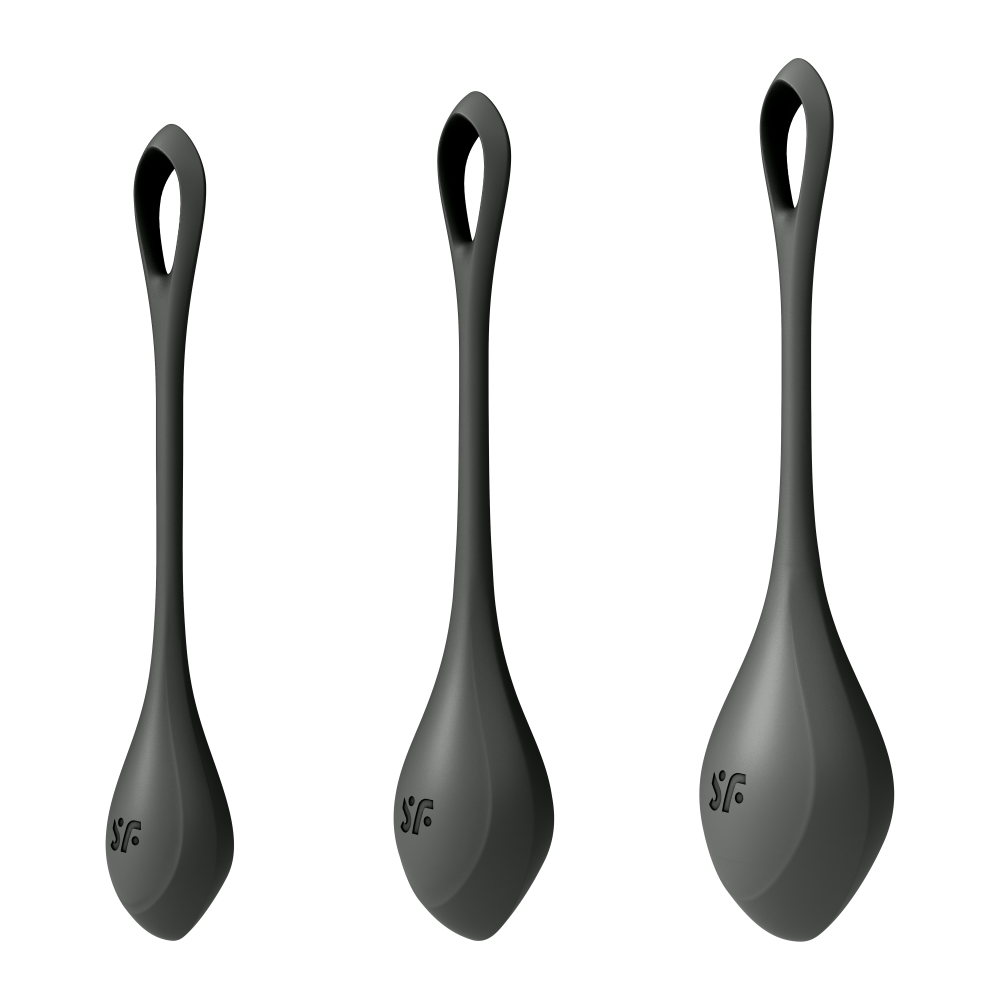 Set di 3 kegel balls/ palle di kegel per l'allenamento del pavimento pelvico. Aumento progressivo della dimensione.