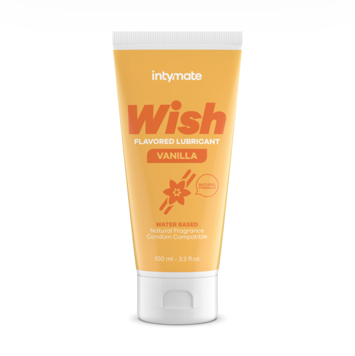 Lubrificante aromatizzato Intymate al gusto di vaniglia. Perfetto per preliminari ma anche per ogni altro tipo di attivita` sessuale: lubrificante a base d'acqua compatibile con ogni tipo di sex toy o profilattico. Confezione da 100ml.