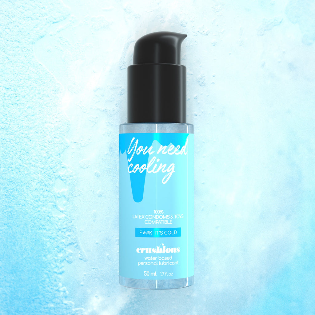 Lubrificante a base d'acqua dall'effetto freddo, 50ml, compatibile con preservativi e sextoys.