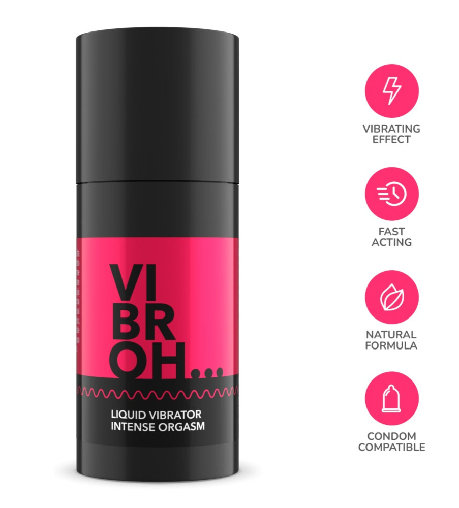 Olio naturale dall'effetto vibrante per stimolazione clitoridea e fallica, agisce velocemente provocando sensazioni di vibrazione intense. 
