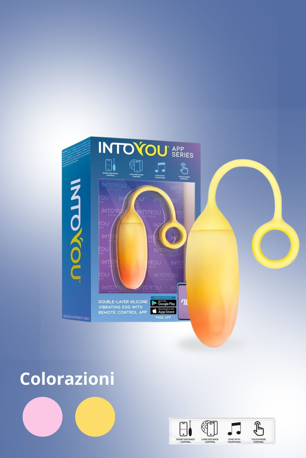 Senza limiti di distanza: con l'ovetto Into You, il controllo è nelle tue mani (o in quelle del partner), anche se siete ai capi opposti del mondo. Basta collegarlo all'app e farvi trasportare dal piacere!