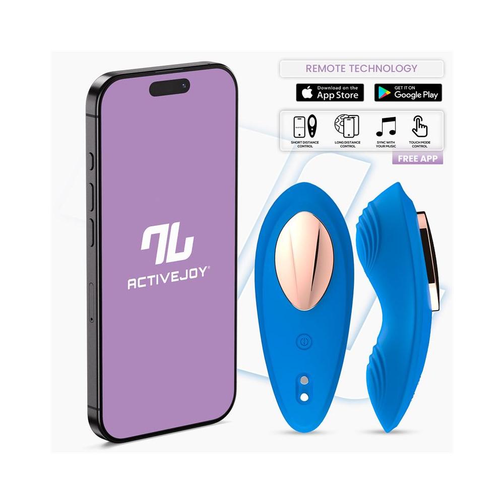 Vibratore Panty: sextoy da stimolazione esterna con calamita per l'aggancio alla biancheria intima. 10 modalità di vibrazione diverse, SexToy compatibile con applicazione per il controllo a distanza e da remoto. Materiale: Silicone premium. 