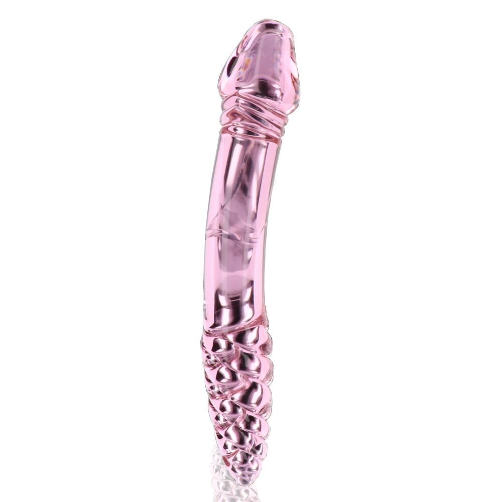 Scettro è un dildo in cristallo a doppia estremità, pensato per chi non si accontenta di una sola dimensione del piacere. Da un lato una punta realistica e sinuosa, pronta a regalarti piaceri profondi. Dall’altro? Una punta con texture a spirale, perfetta per massaggi più intensi e...“d'effetto”.