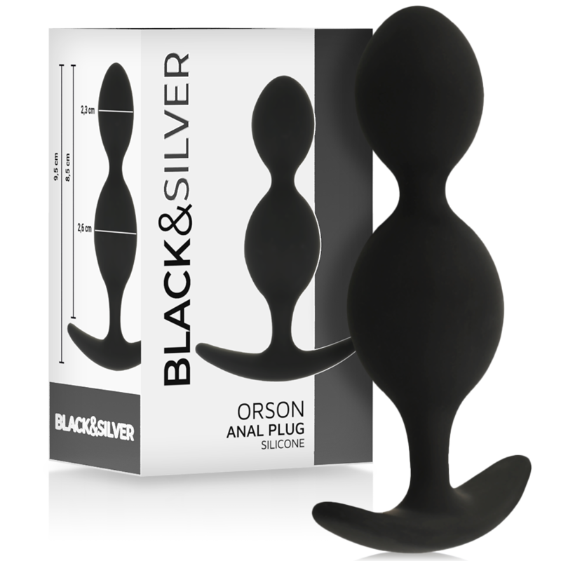 Il Plug Black&Silver è qui per conquistarti... con eleganza. Dalla forma ergonomica con doppia sfera e stoppino ad arco, questo plug è perfetto sia per principianti che per esperti navigati del piacere anale. 