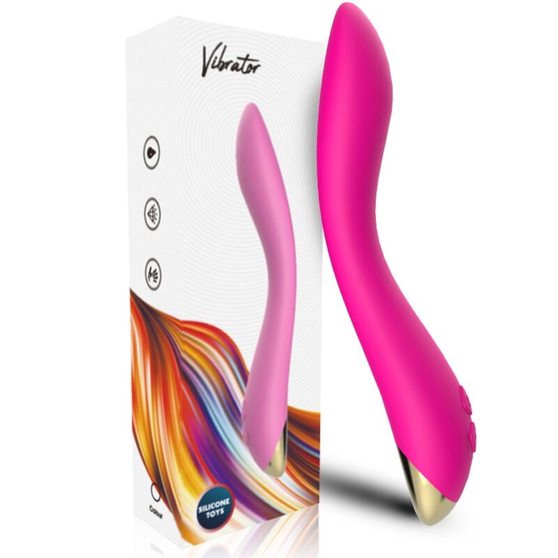 SexToy per lei: vibratore vaginale curvato super flessibile. Materiale: ABS/Silicone.