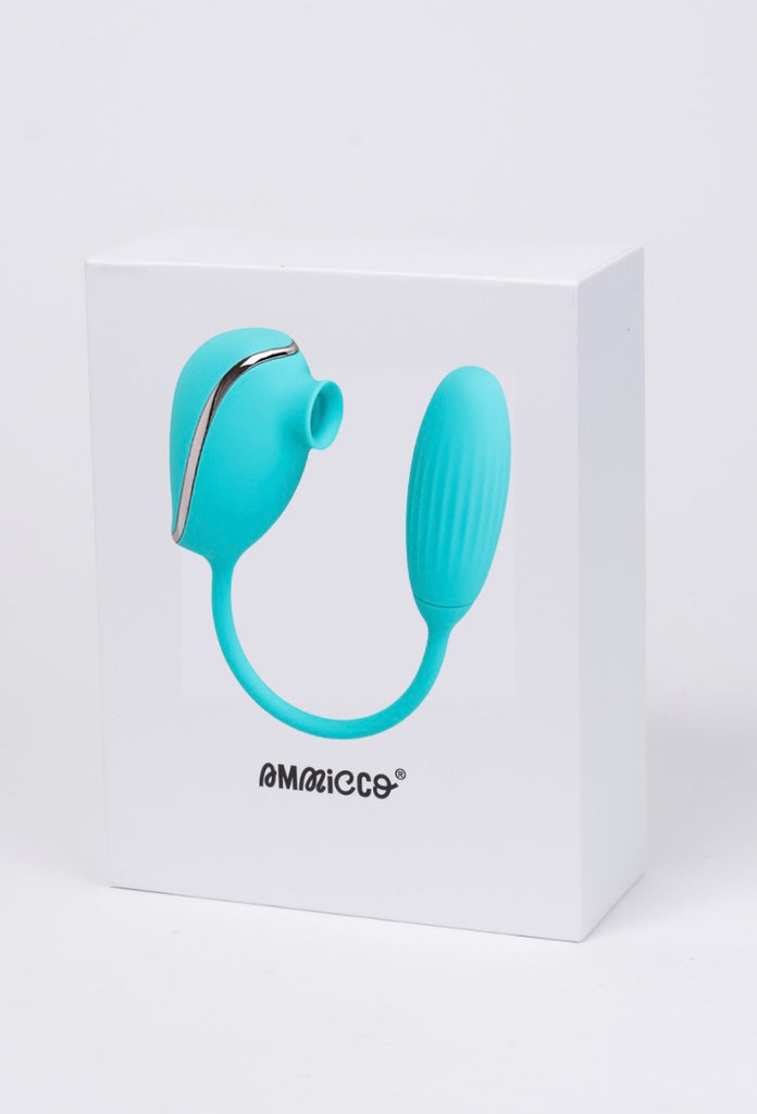 Sextoy Artemide: vibratore e succhiaclitoride 2 funzioni in 1. Doppia stimolazione, multi-vibrazione. Materiale ipoallergenico. Produttore: ammicco, Brand distributore: Feekyfeeky