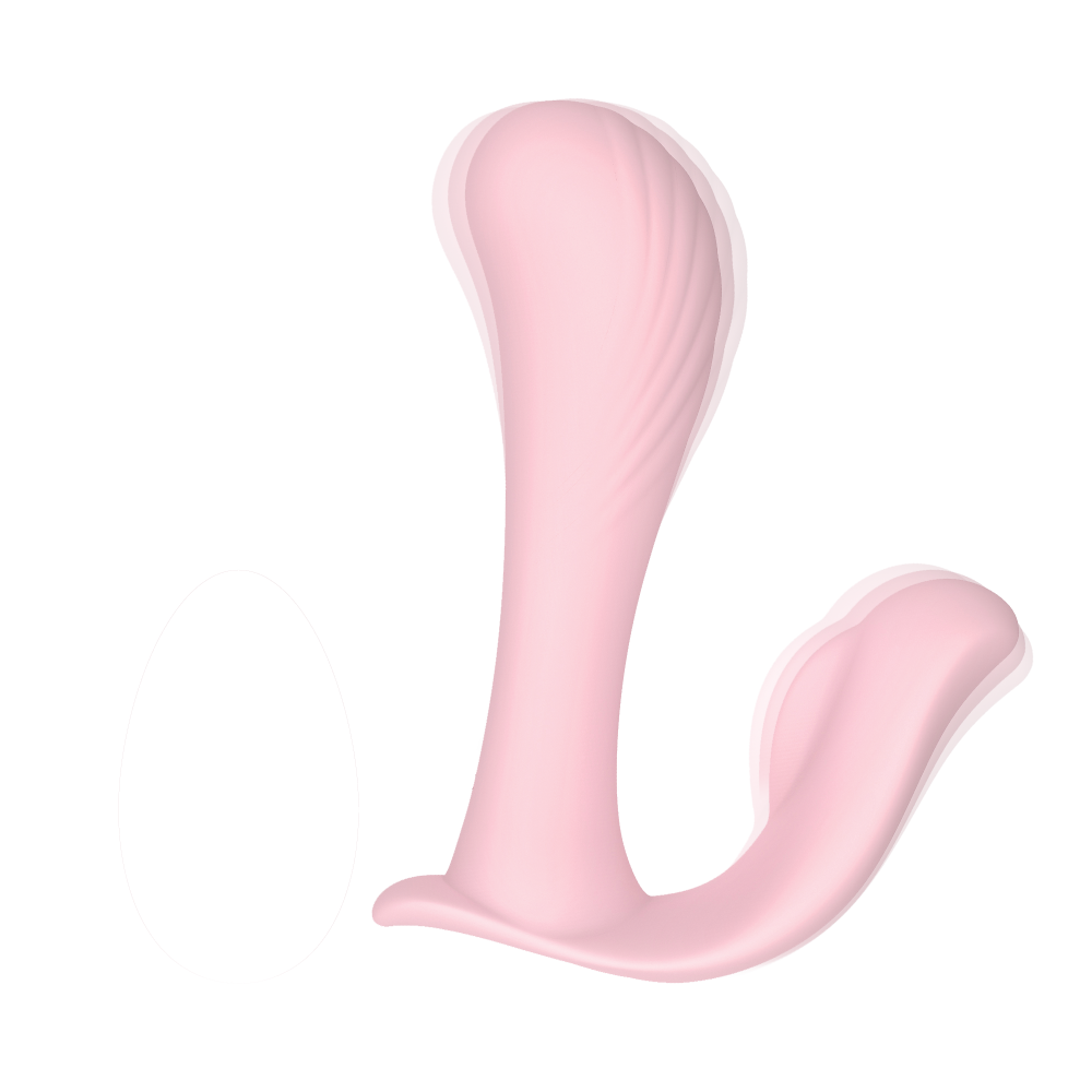 Ovetto vibrante telecomandato "iL'ov You": ovetto vaginale, sex toy a doppia stimolazione, stimola contemporanteamente clitoride e area CUV (e punto G). Telecomando per controllo a distanza con limite di 10m. Super potente e silenzioso. Materiale: silicone ipoallergenico; Brand: FeekyFeeky