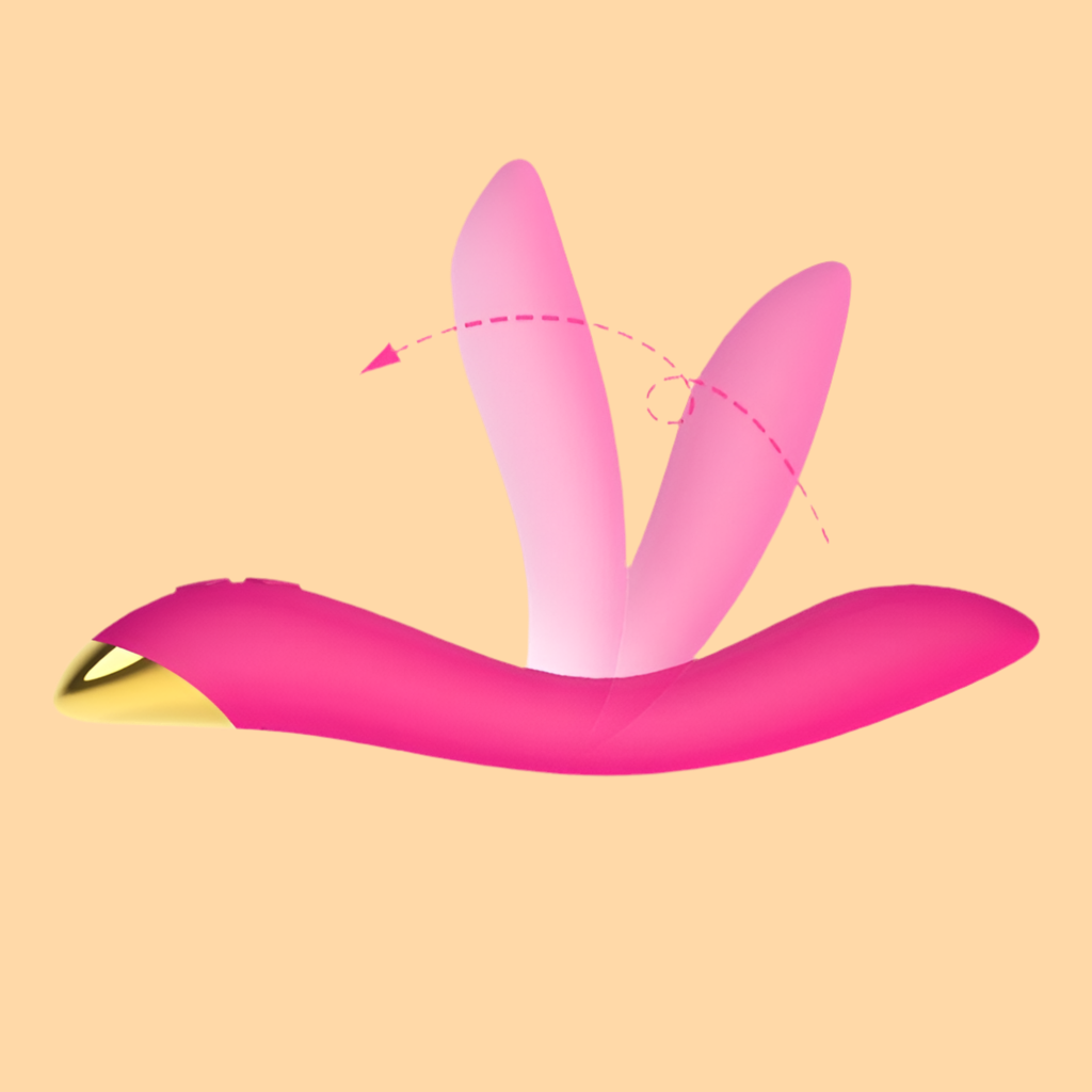 SexToy per lei: vibratore vaginale curvato super flessibile. Materiale: ABS/Silicone.