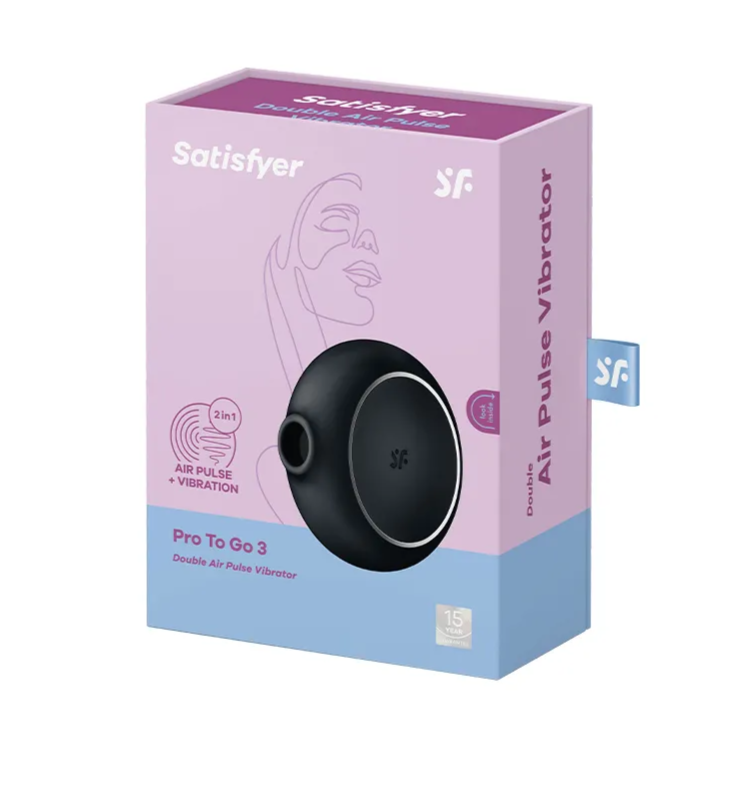 Succhiaclitoride 2in1: sistema di stimolazione ad aria pulsata e stimolatore da contatto esterno multi-vibrazione. Marca: Satisfyer