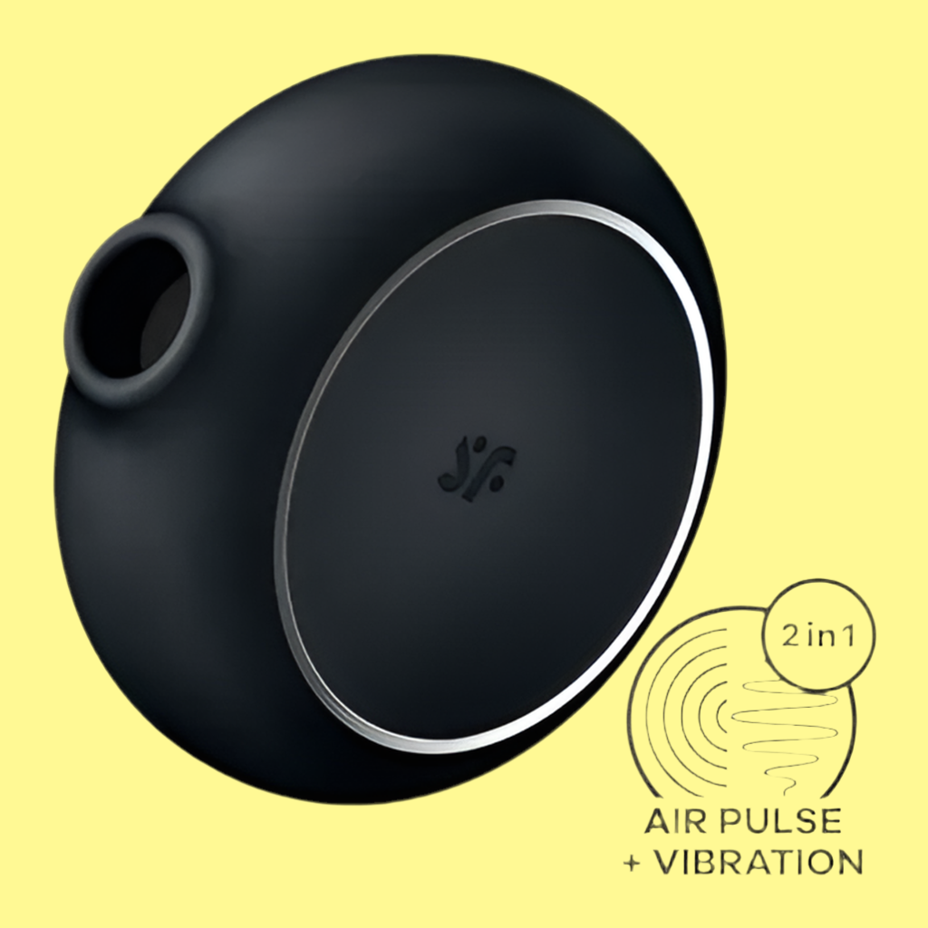 Succhiaclitoride 2in1: sistema di stimolazione ad aria pulsata e stimolatore da contatto esterno multi-vibrazione. Marca: Satisfyer