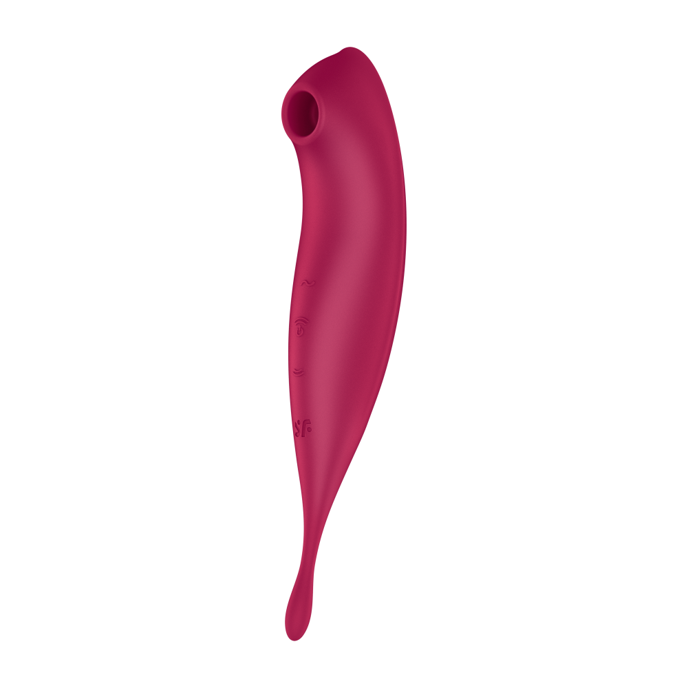 Stimolatore OralClit di Satisfyer con le 2 funzioni indipendenti e una doppia modalità di stimolazione! Da un lato, l’estremità ovale ti consente una stimolazione precisa su tutte le tue zone erogene: clitoride, capezzoli, labbra... ovunque tu desideri. E dall’altro, lasciati avvolgere dalle onde di pressione del succhiaclitoride con 11 intensità divese. Controllo da remoto tramite applicazione per telefono, materiale silicone. Produttore: Satisfyer; Brand: FeekyFeeky