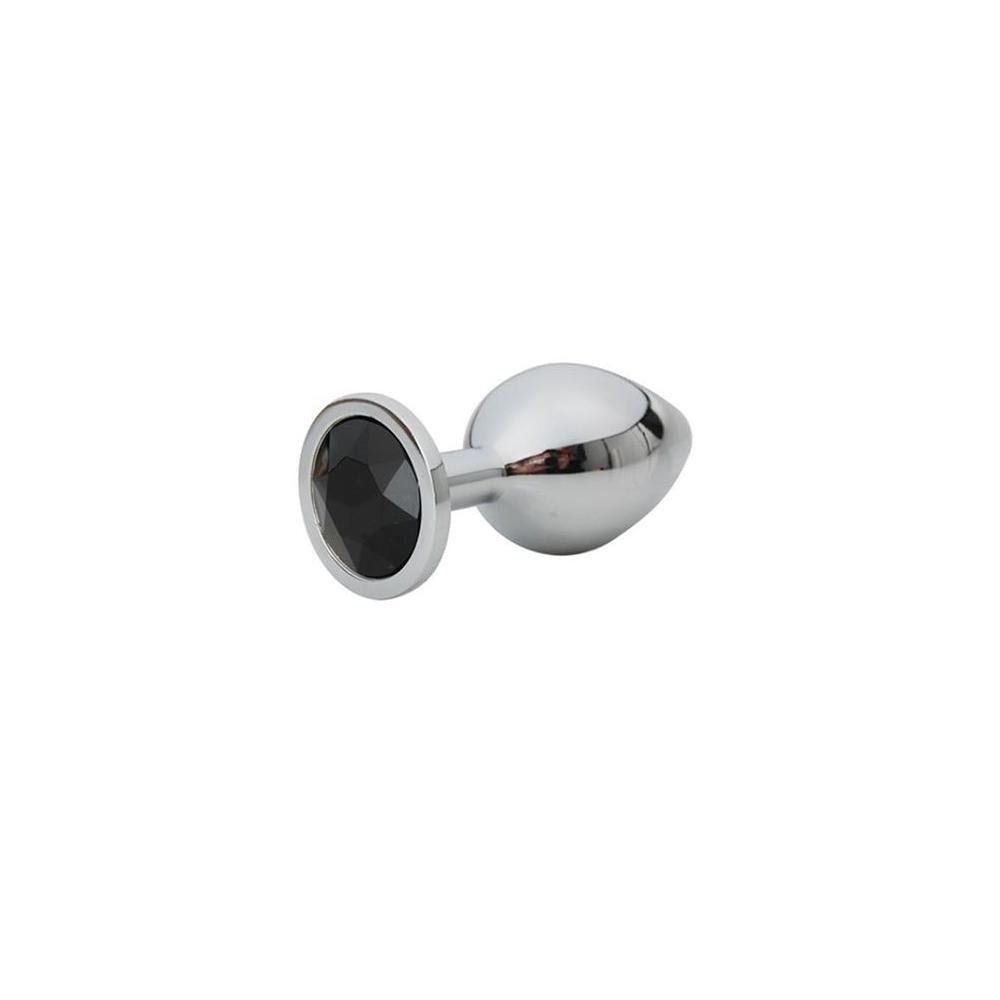 Plug Acciaio con Diamante nero - Size L