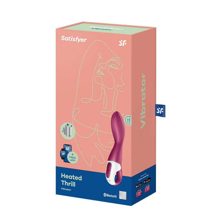 Vibratore curvo vaginale per la stimolazione della zona CUV, con controllo da remoto tramite applicazione gratuita. Vibratore con sistema di riscaldamento integrato.