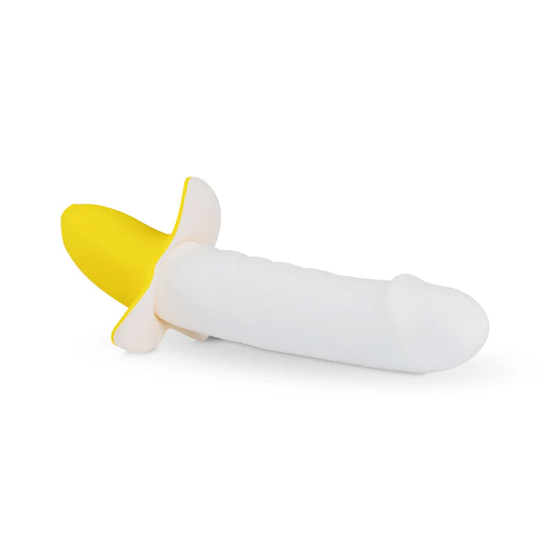 Vibratore dalla forma realistica e divertente: forma di banana che riproduce le venature tipiche del pene. Pratico stoppino all'impugnatura del toy per un utilizzo unisex.