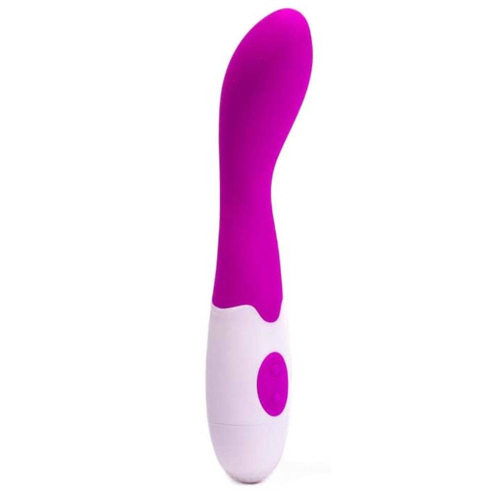 Vibratore vaginale Bishop: sextoy curvato per stimolazione vaginale, multi-vibrazione, materiale: silicone/ABS.