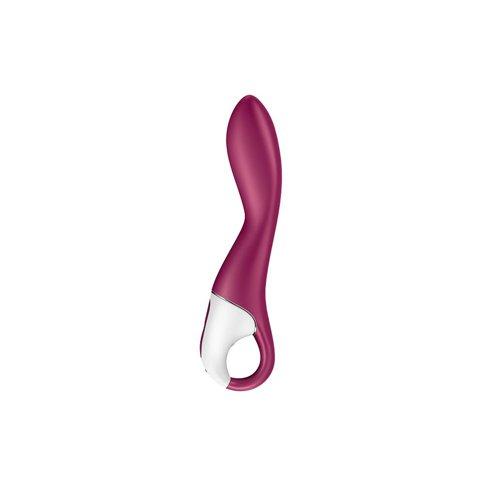 Vibratore curvo vaginale per la stimolazione della zona CUV, con controllo da remoto tramite applicazione gratuita. Vibratore con sistema di riscaldamento integrato.