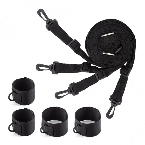 Cinghie costrittive bondage per il letto, si posizionano sotto il materasso e sono regolabili, si adattano ad ogni tipo di letto sia singolo che matrimoniale.