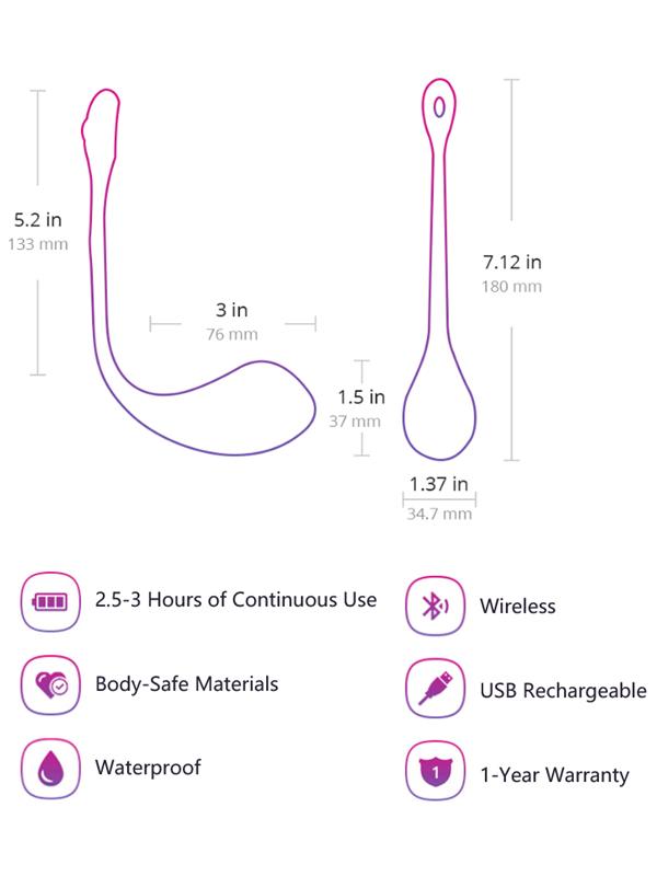 Lovense Lush 2 è l'ovetto vibrante telecomandato progettato per farvi esplorare il piacere... insieme, ovunque vi troviate. Dimenticate le discussioni su chi ha il telecomando: con Lovense Lush 2, il divertimento è nelle mani (e negli smartphone!) di entrambi! 